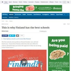 Por qué Finlandia tiene los mejores colegios.